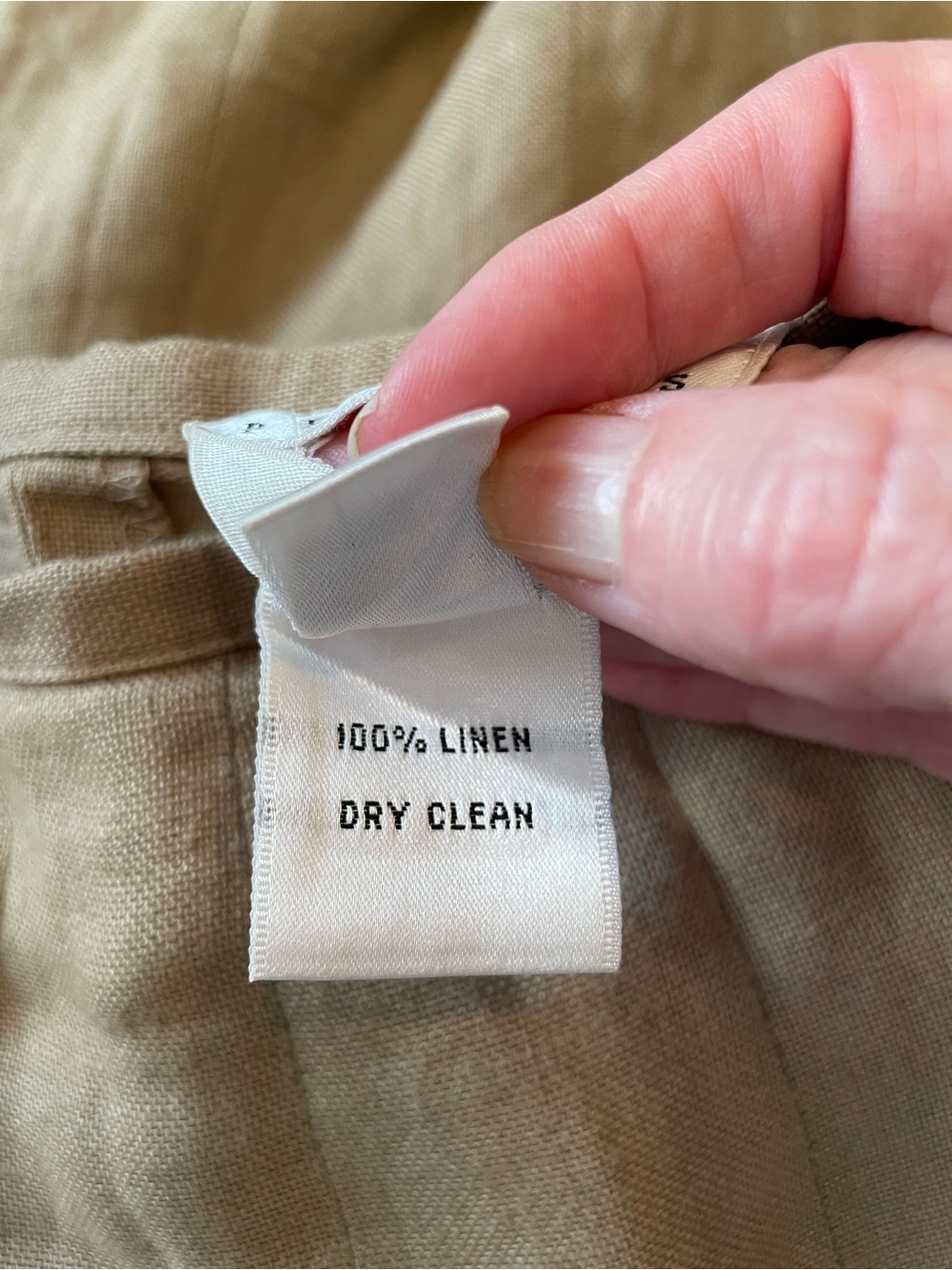 Talbots Petites Irish Linen Midi Skirt Tan A-Line Full Sweep Side Zip Size 2 VTG - Picture 6 of 8